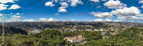 Overview aerial of the city of Campos do Jordao. Important tourist site © Murilo