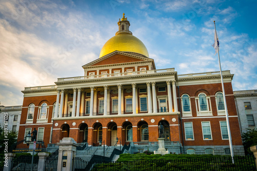 The Massachusetts State House atop Beacon Hill photo