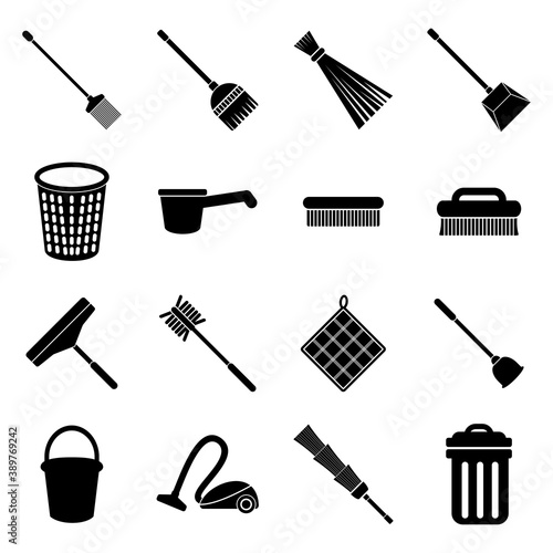 cleaning equipment icon vector symbol