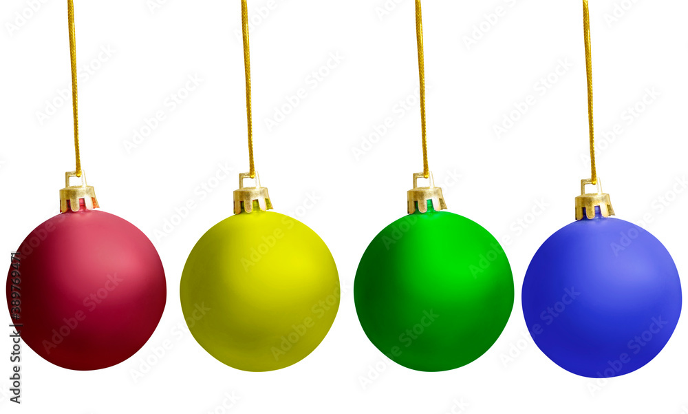 Colorful Christmas ball hanging Colorful Christmas ball hanging