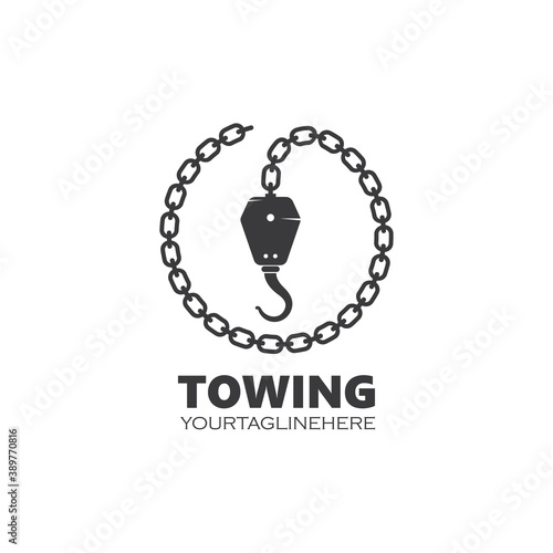 towing vector icon design