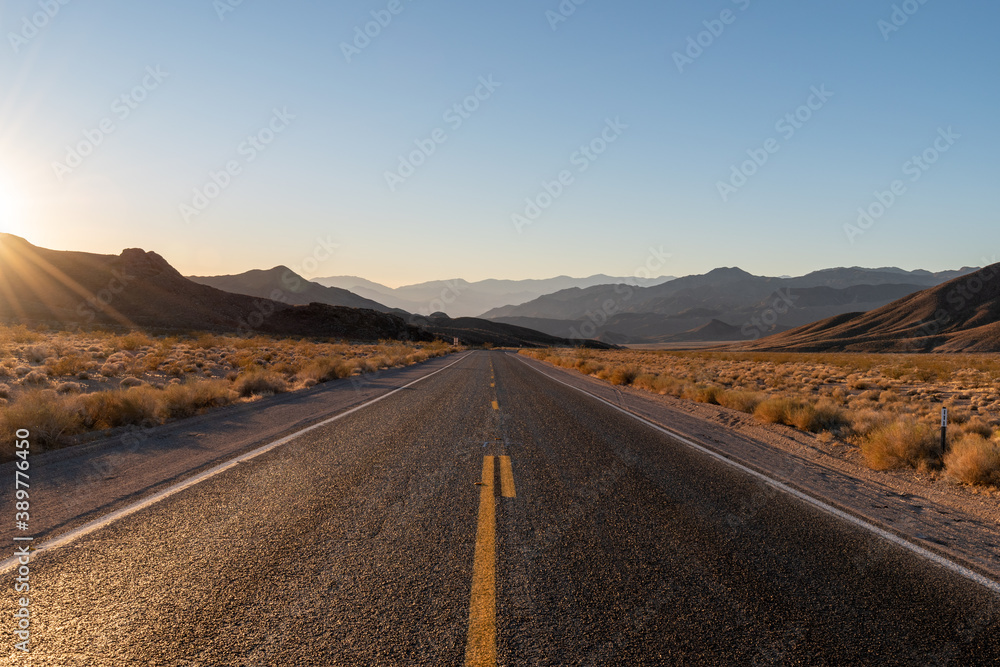 Fototapeta premium USA, CA, Death Valley National Park, October the 31 2020, scenic view. Dante Peak.