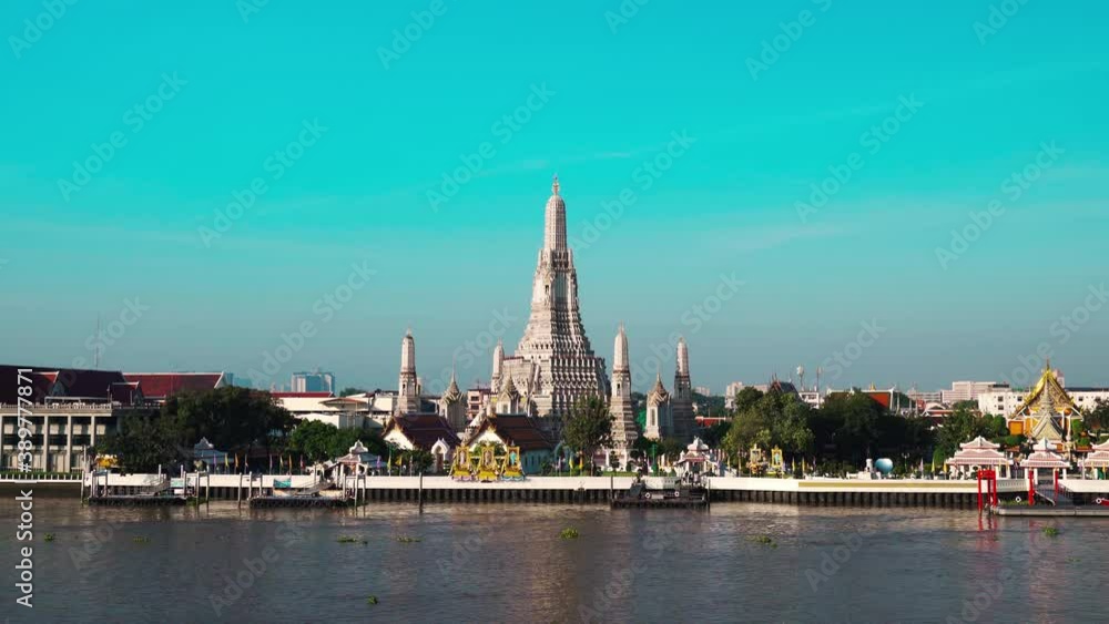Wat Arun Temple with Chao Phraya river in Bangkok, Thailand Wat Arun Temple with Chao Phraya river in Bangkok, Thailand