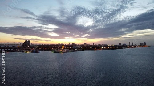 Beatiful sunrise at Miami Beach