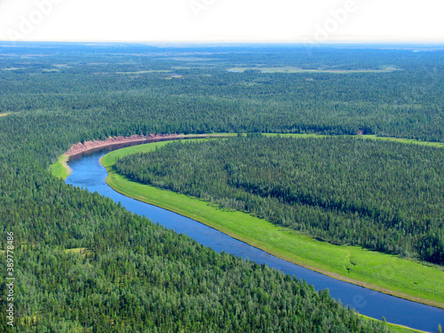 Принти на полотні Siberian taiga - aerial view