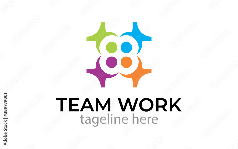 Illustration vector graphic of teamwork concept logo design Illustration vector graphic of teamwork concept logo design