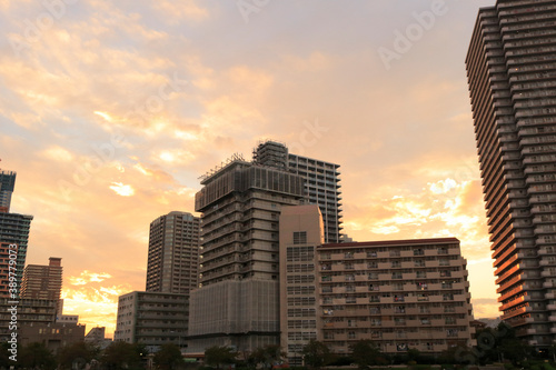 大川端リバーシティ夕景