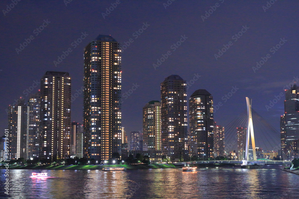 Obraz premium 大川端リバーシティ夜景