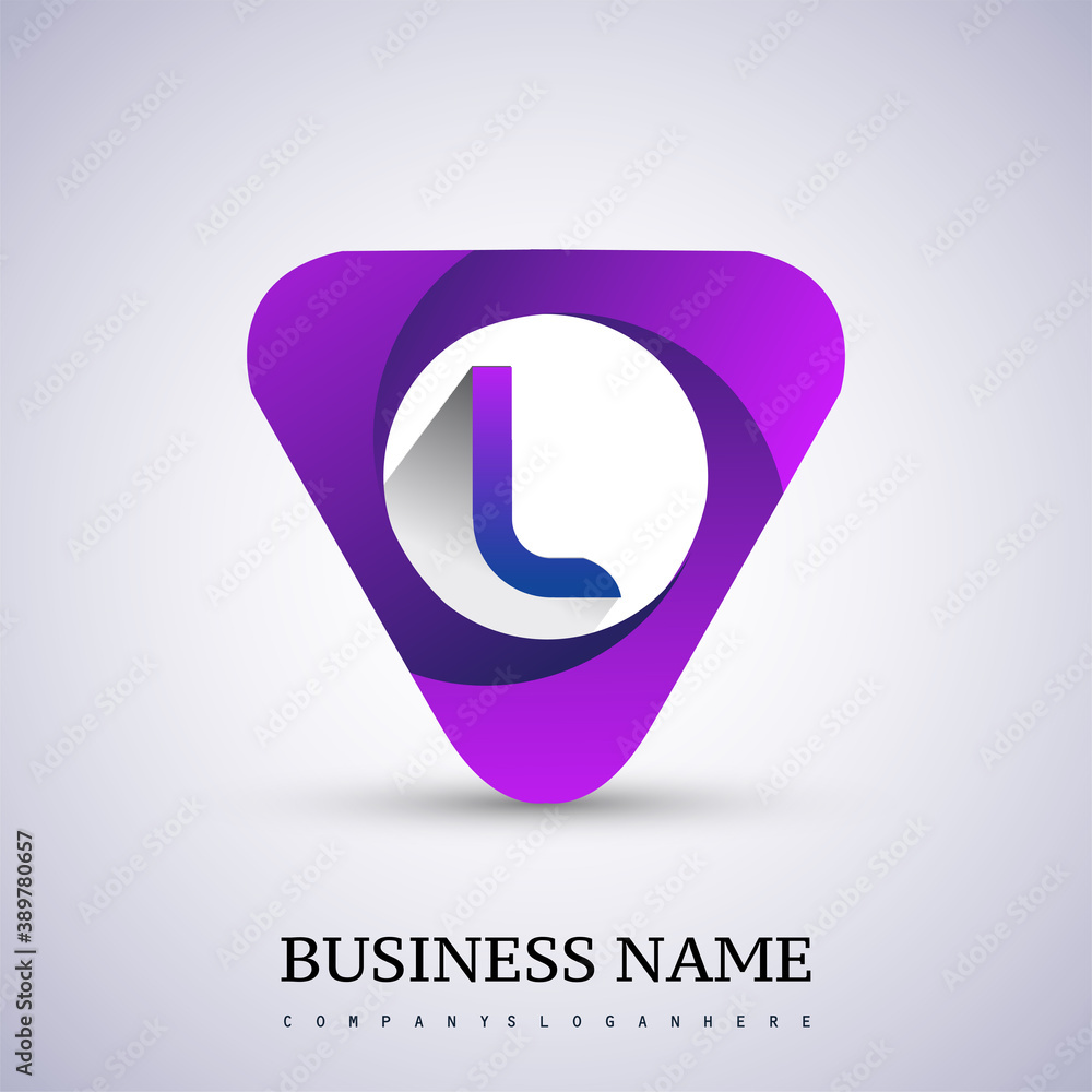 L letter logo in the triangle shape, font icon, Vector design template elements for your Business or company identity. L letter logo in the triangle shape, font icon, Vector design template elements for your Business or company identity.