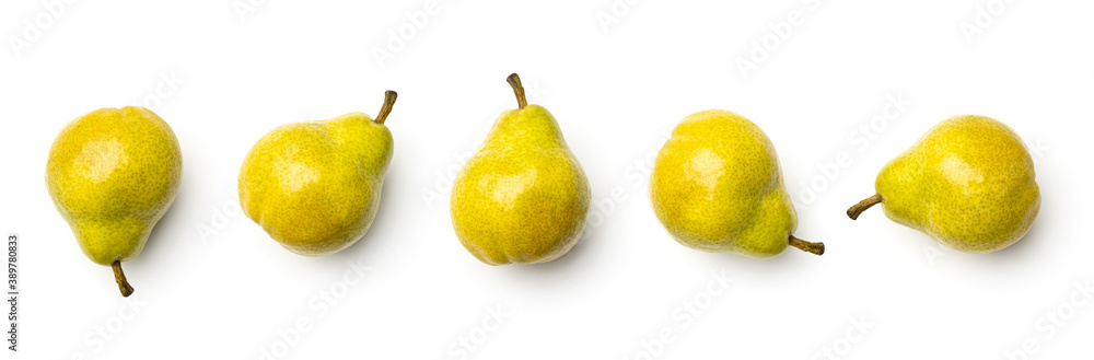 Collection of pears isolated on white background Collection of pears isolated on white background