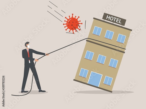 The hotel industry sector is trying to rise from its downturn after being hit by the coronavirus pandemic, The business owner managed to get up and pull up the hotel that was about to fall.