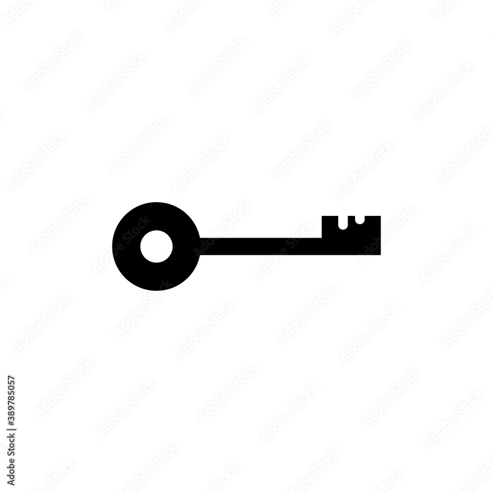 Key sign. black lines on a white background eps ten Key sign. black lines on a white background eps ten