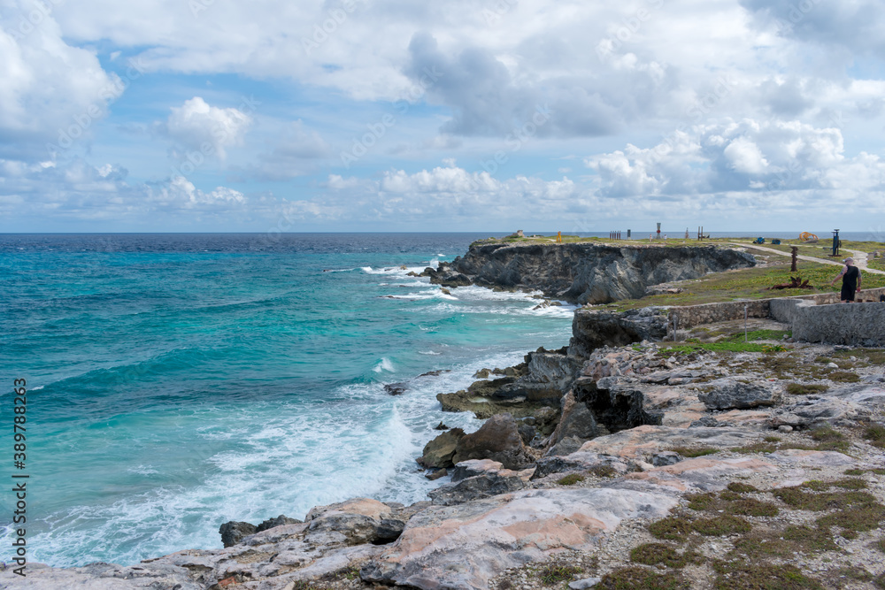 caribbean coast and rocks