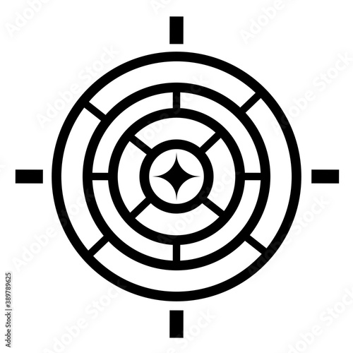 Black magic ring on a white background