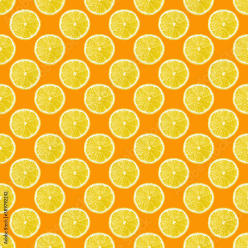 Seamless pattern from tropical fruit lemon, for your creativity.