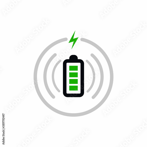 Circle Wireless Battery Charging Icon