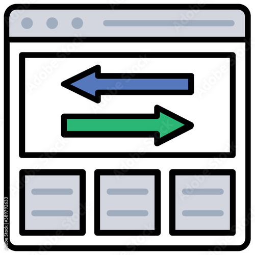 
Web traffic, the amount of data sent and received by visitors to website, incoming and outgoing traffic indicating 
