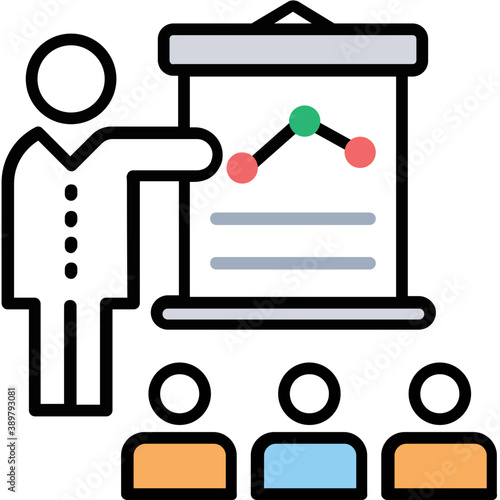  An icon with a clipboard sheet showing business statistics using pie and bar graphs 