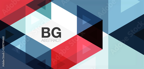 Mosaic triangle pattern abstract background for cover, banner, flyer and poster and other template