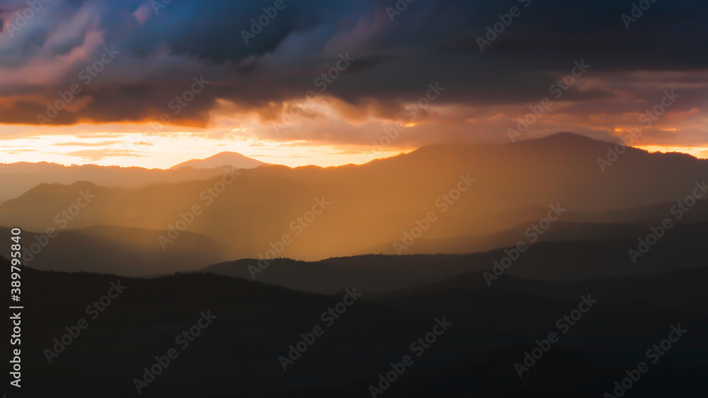 Scenery mountain range at sunset. Scenery mountain range at sunset.