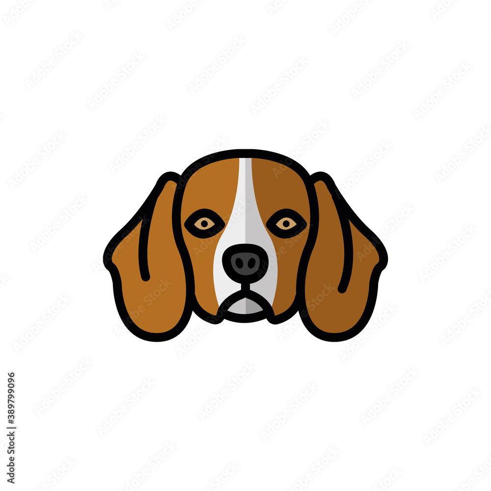 Naklejka premium hamiltonstovare dog pet mascot breed head character