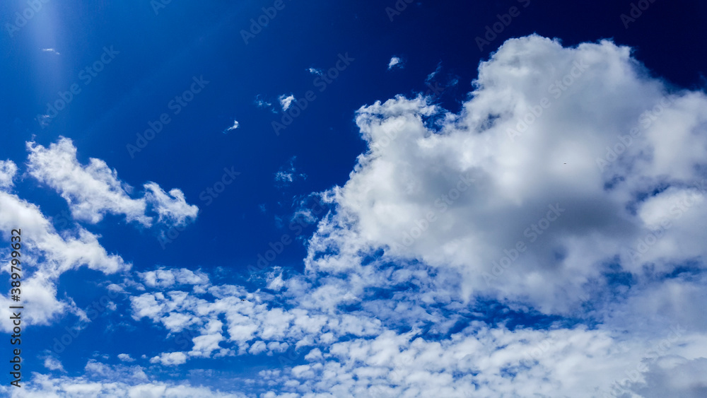 blue sky with white cloud background