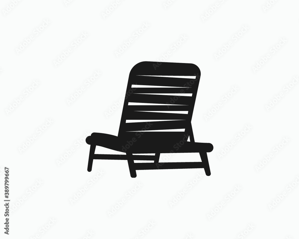 Beach Chair Printable Vector Illustration Beach Chair Printable Vector Illustration