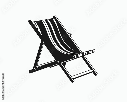 Beach Chair Printable Vector Illustration