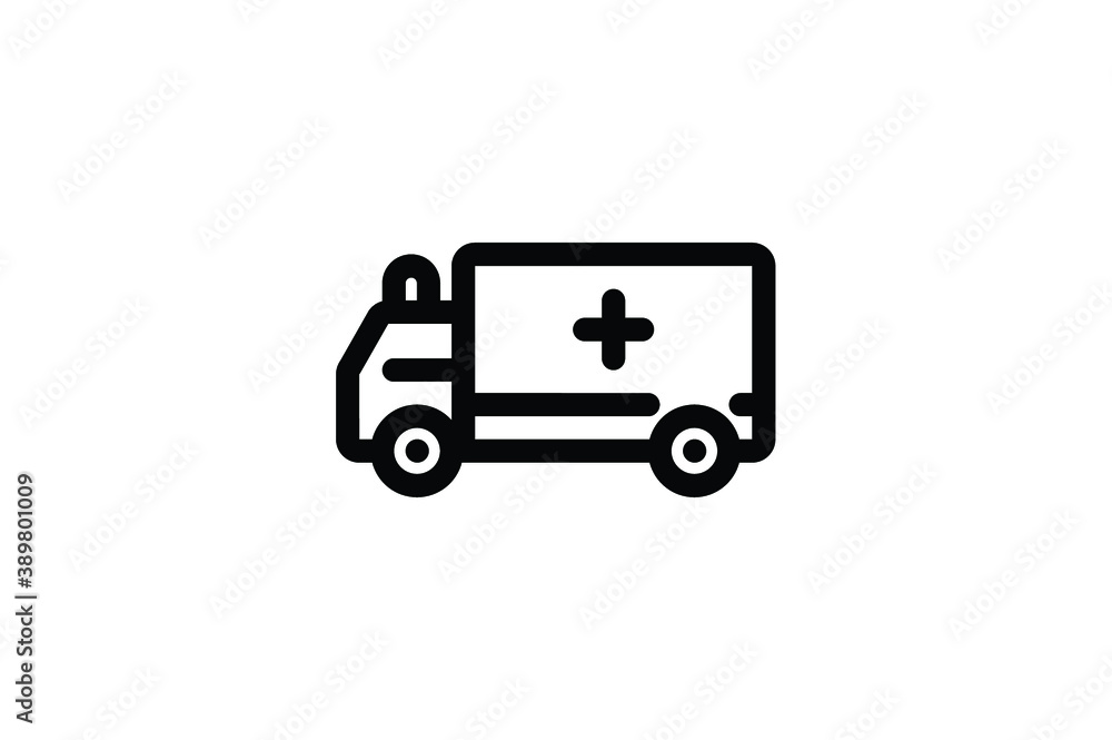 Transportation Outline Icon - Ambulance