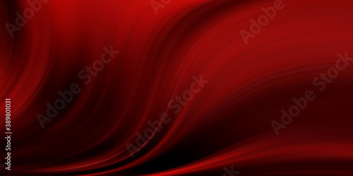 Red wave abstract background - modern concept of red paper art style, banner