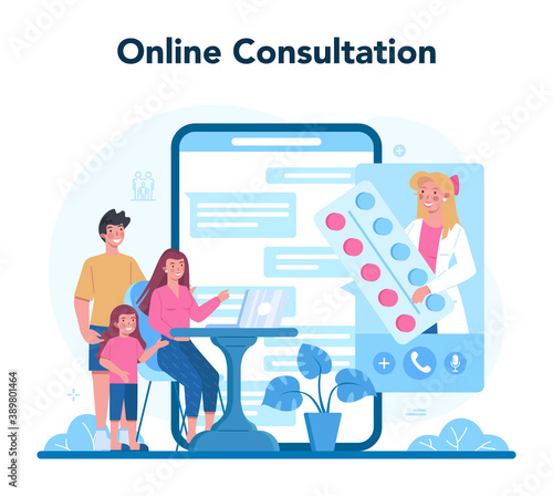 Family doctor and general healthcare online service or platform