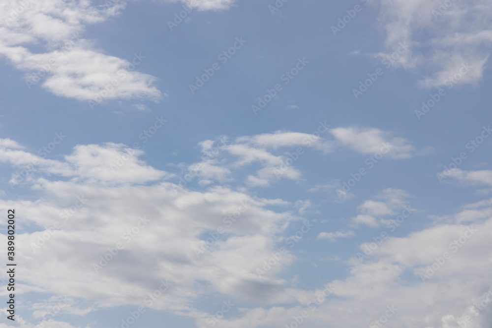 beautiful fluffy clouds and sky background