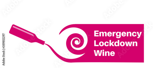 Emergency lockdown wine vector 2020 vintage