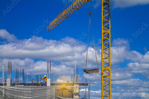 construction site and crane