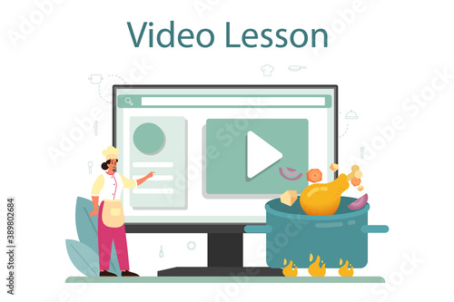 Chicken online service or platform. Tasty meal and ready dish.