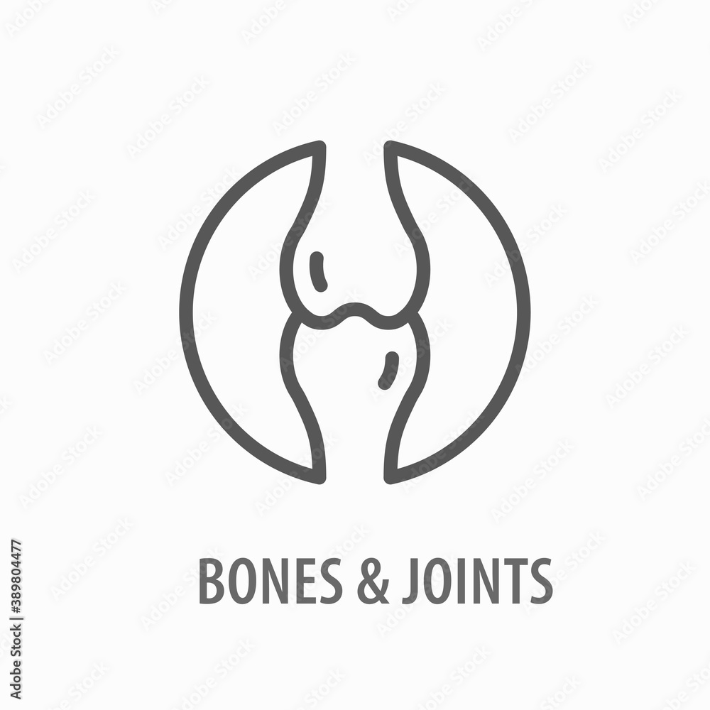 Joint line icon on white background. Logo design template.