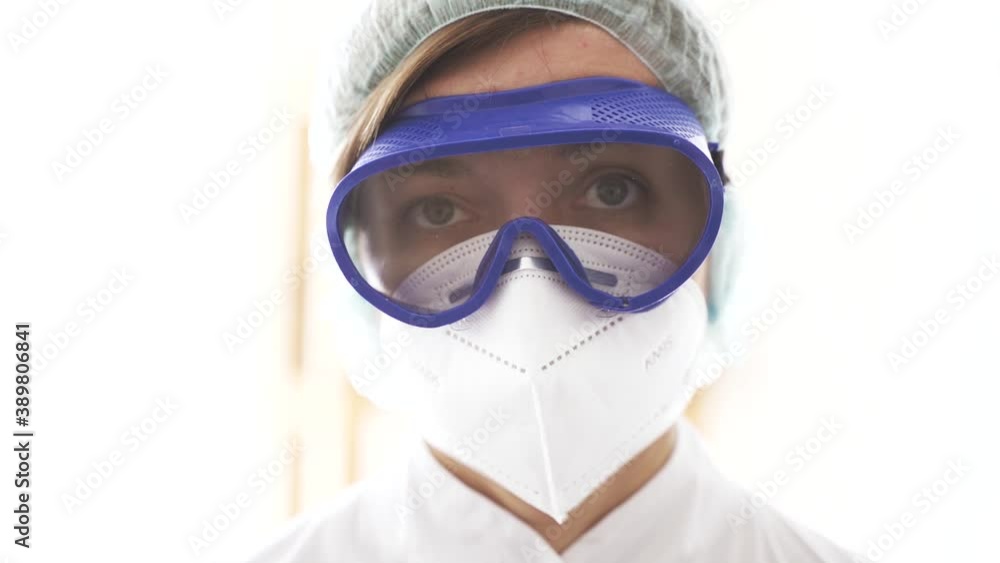 Tired doctor woman during a pandemic COVID-19 Tired doctor woman during a pandemic COVID-19
