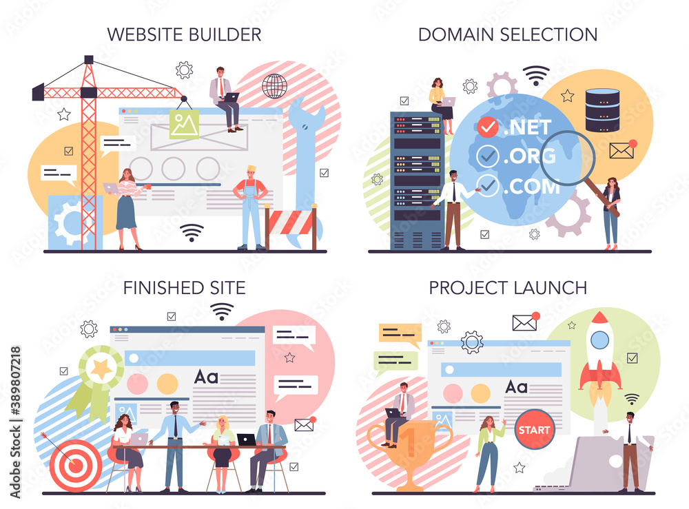 Website development set. Support and development service. Website development set. Support and development service.