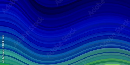 Light Blue, Green vector template with curves.