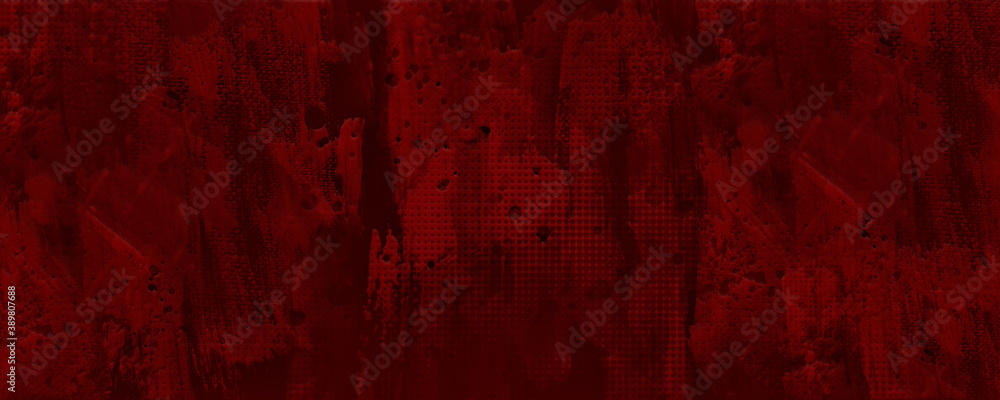  Black and red hand painted brush grunge background texture 
