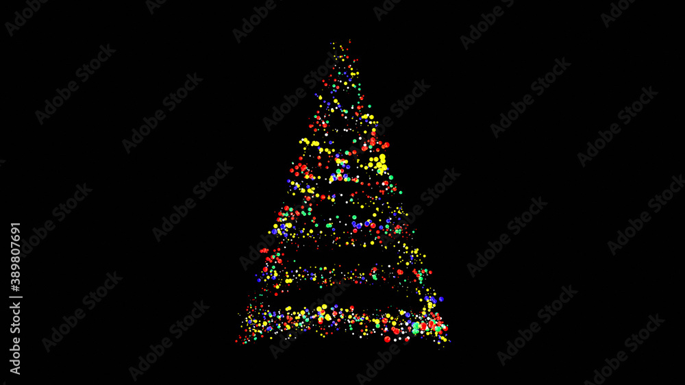 Fototapeta premium Abstract dark background. Blurry smooth glowing waves. 3D rendering