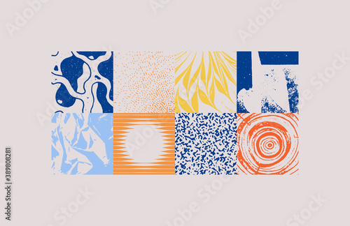 Distress Textures Abstract Vector Set