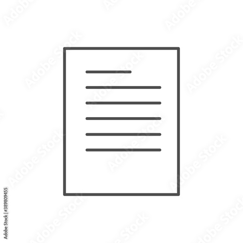 Document icon vector illustration isolated on white