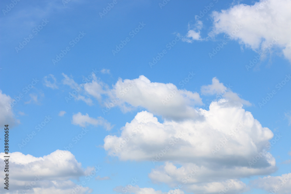Bright blue sky with white clouds for background or wallpapers Bright blue sky with white clouds for background or wallpapers