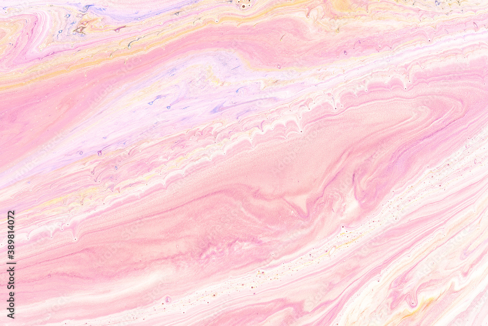 Obraz premium Abstract Pink Acrylic pour Liquid marble surfaces Design.