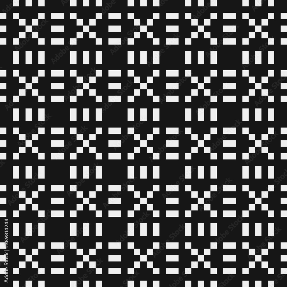 Fototapeta premium Abstract Cross Pattern Dots Logo generative computational art illustration