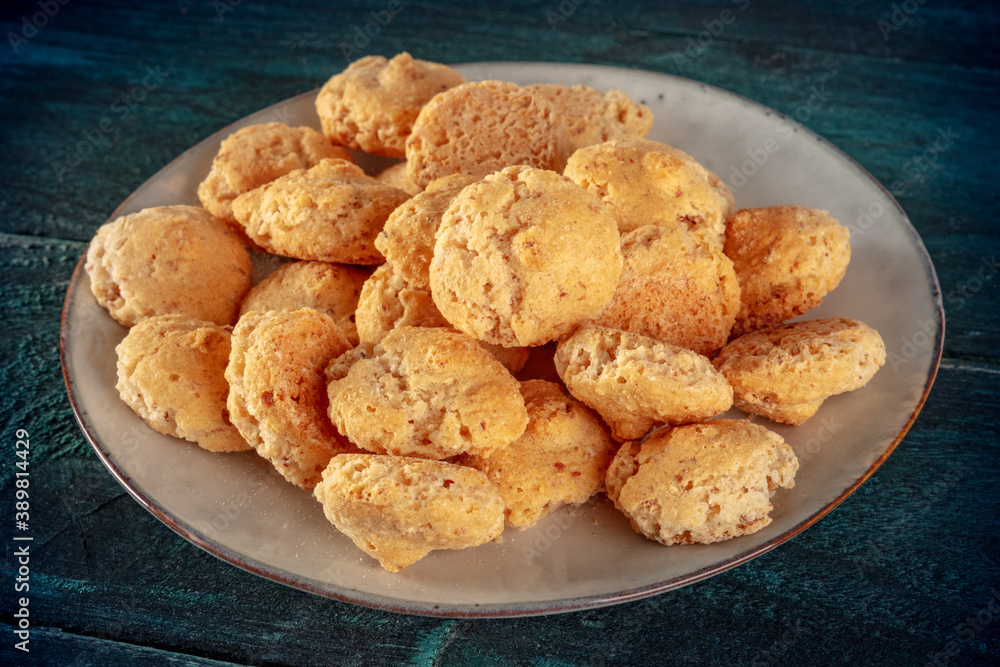 Amaretti, traditional Italian almond cookies Amaretti, traditional Italian almond cookies