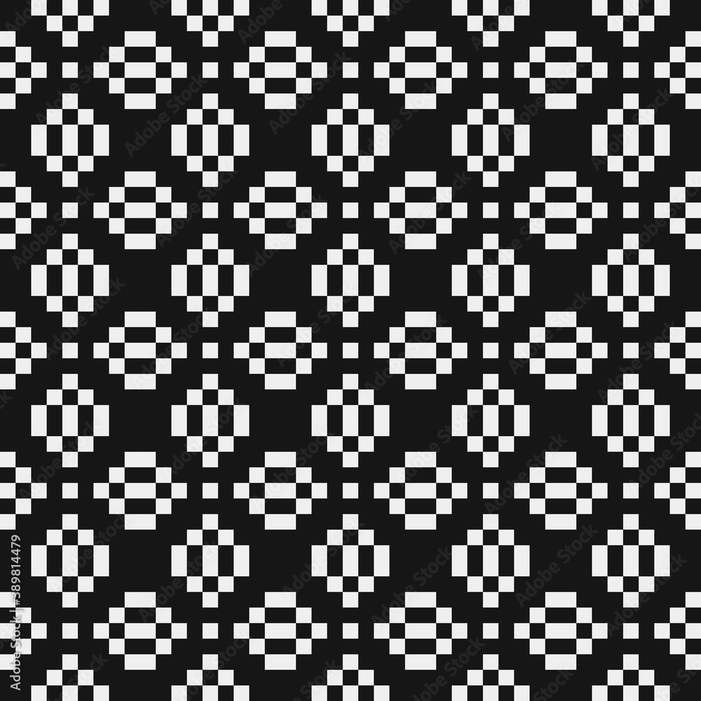 Fototapeta premium Abstract Cross Pattern Dots Logo generative computational art illustration