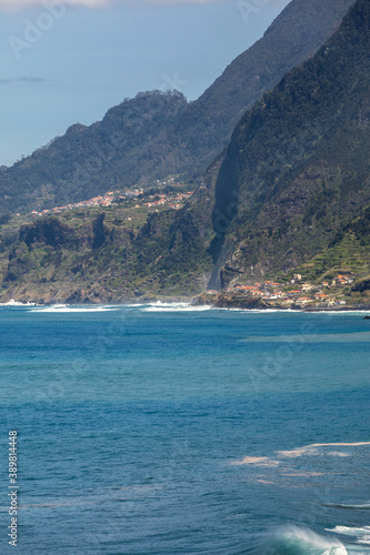View of the Northern coastline of Madeira  Portugal  in the Sao Vicente area