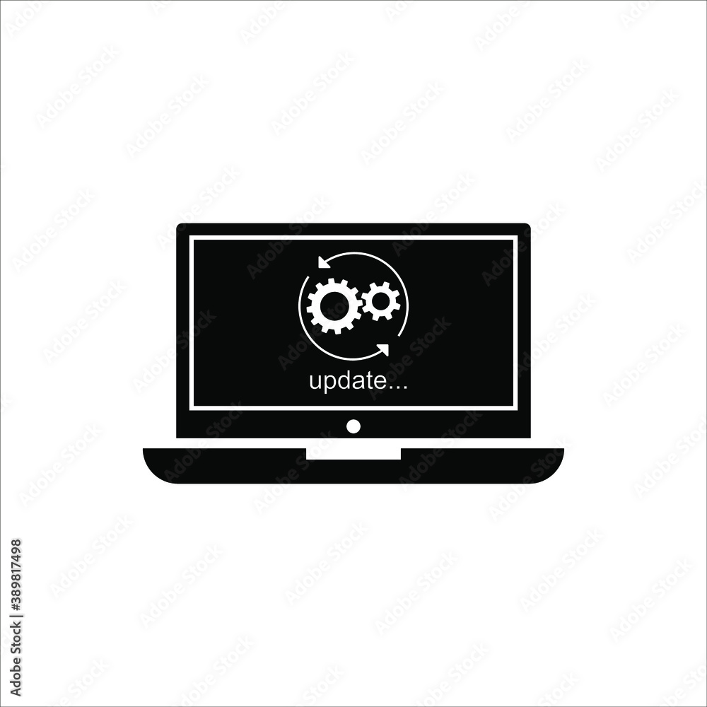 Laptop with pointer or cursor icon isolated. vector eps 10 Laptop with pointer or cursor icon isolated. vector eps 10